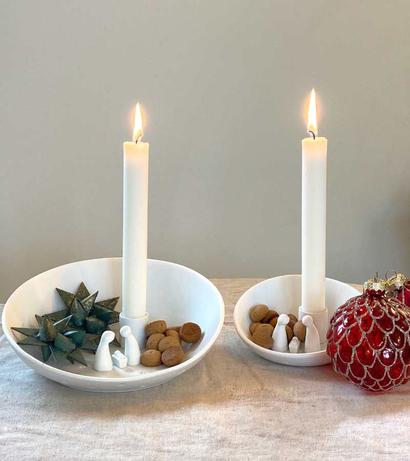 Julekrybbe lysestage