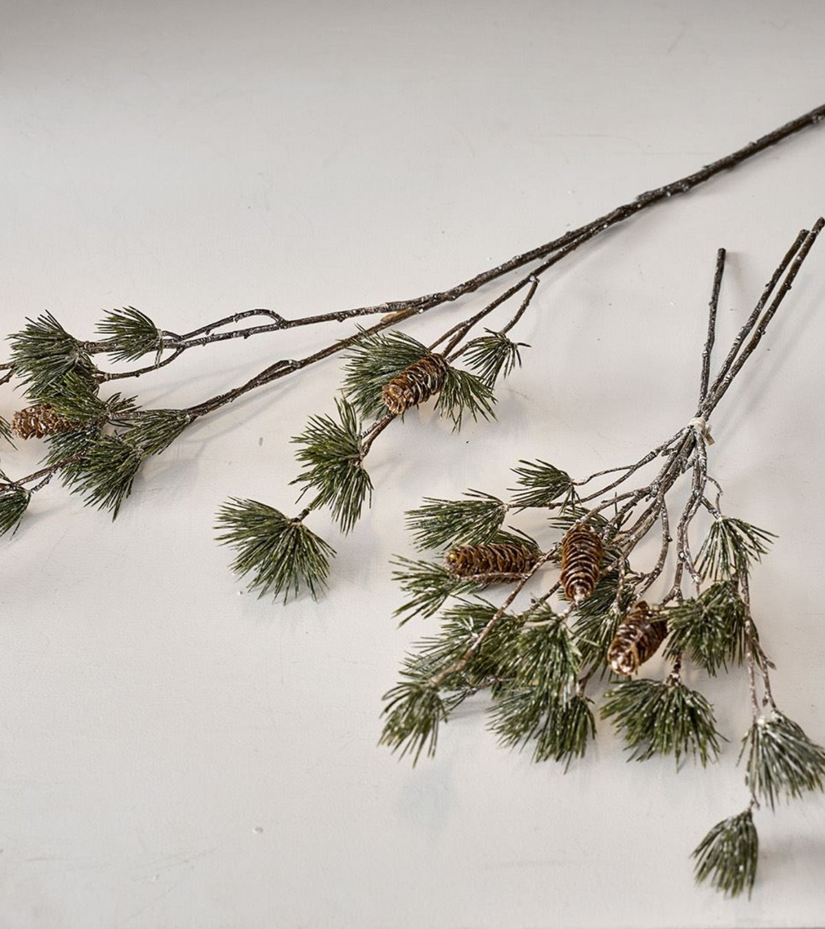 3 stk. silkeblomster, Pine gren, 60 cm