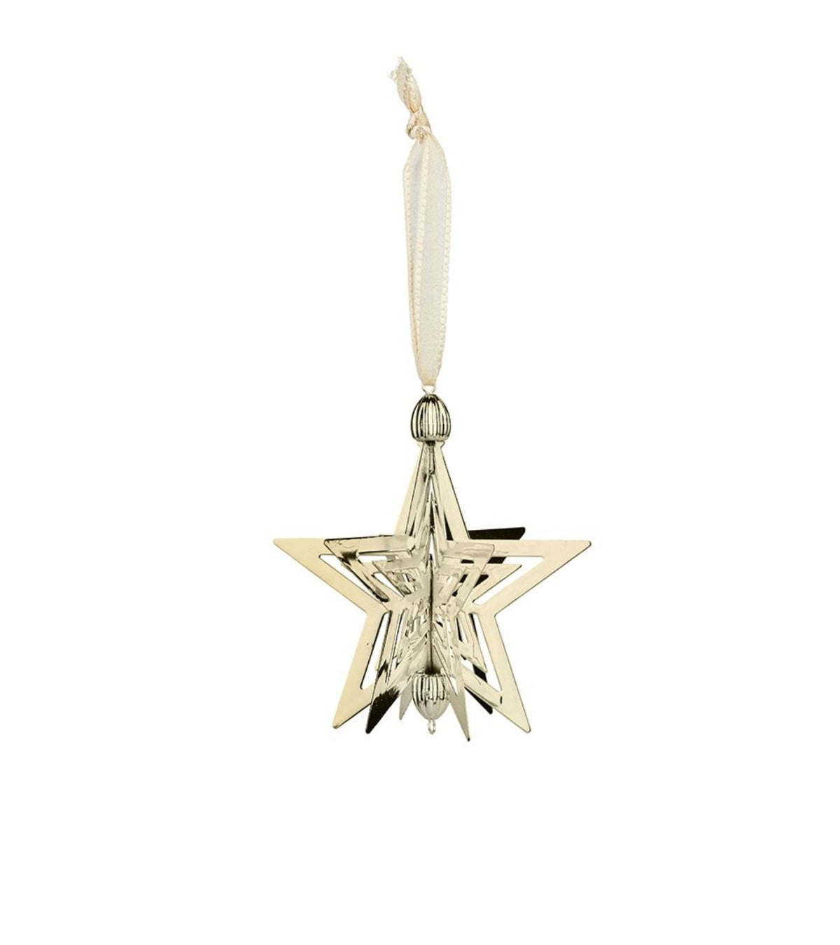 3D Stjerneophæng, Guld, Metal
