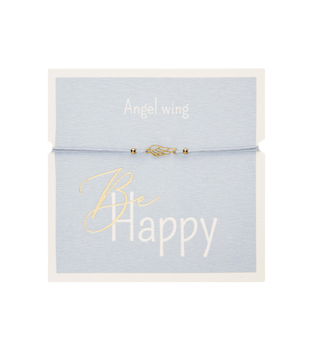 Armbånd med englevinge,  "Be Happy"