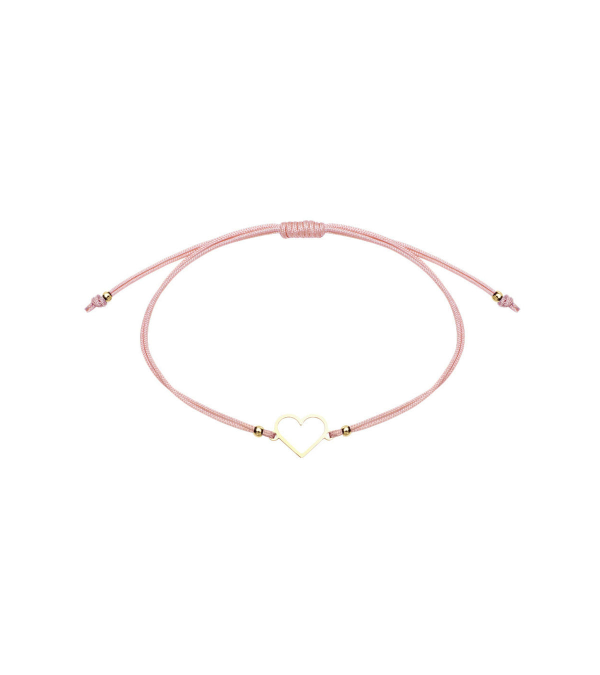 Armbånd med hjerte, Forgyldt - Be Happy