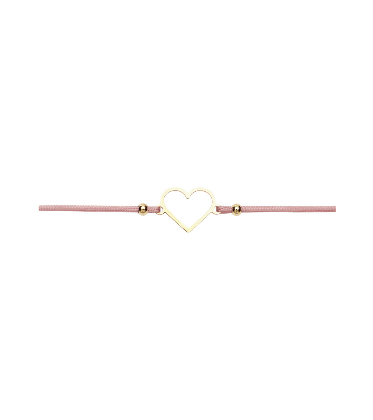 Armbånd med hjerte, Forgyldt - Be Happy