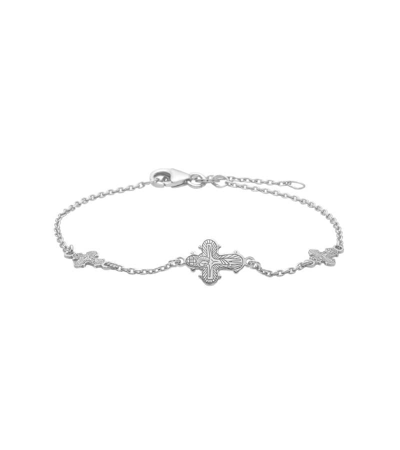 Armbånd sølv med 3 dagmarkors OnlyByGrace