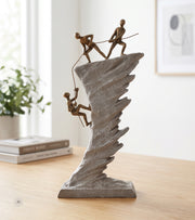 Skulptur, Klatrere, 3 menn, 39 cm