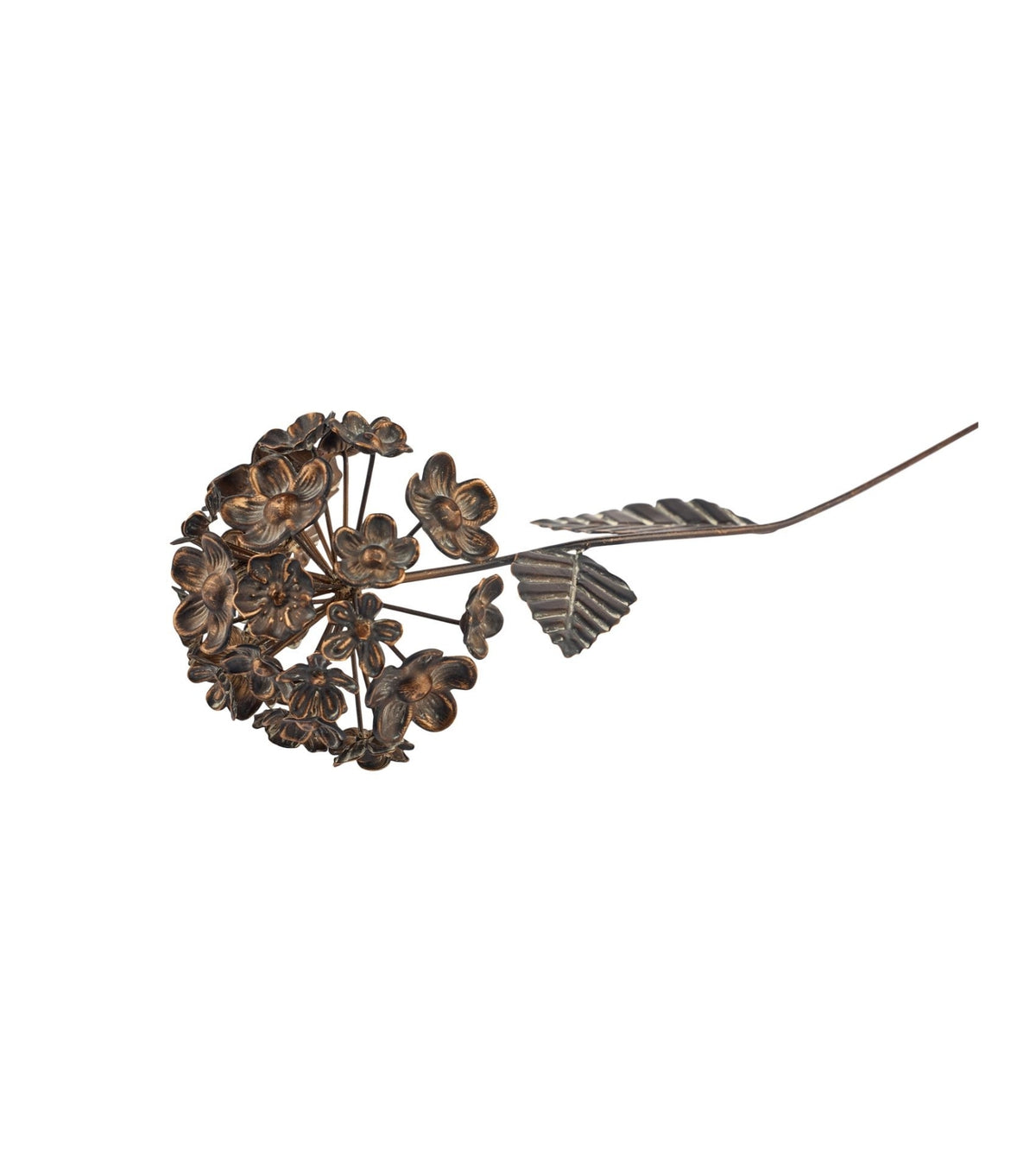 Blomst i metal, 39 cm, Antik