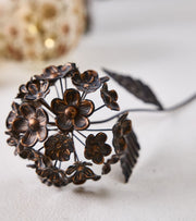 Blomst i metal, 39 cm, Antik