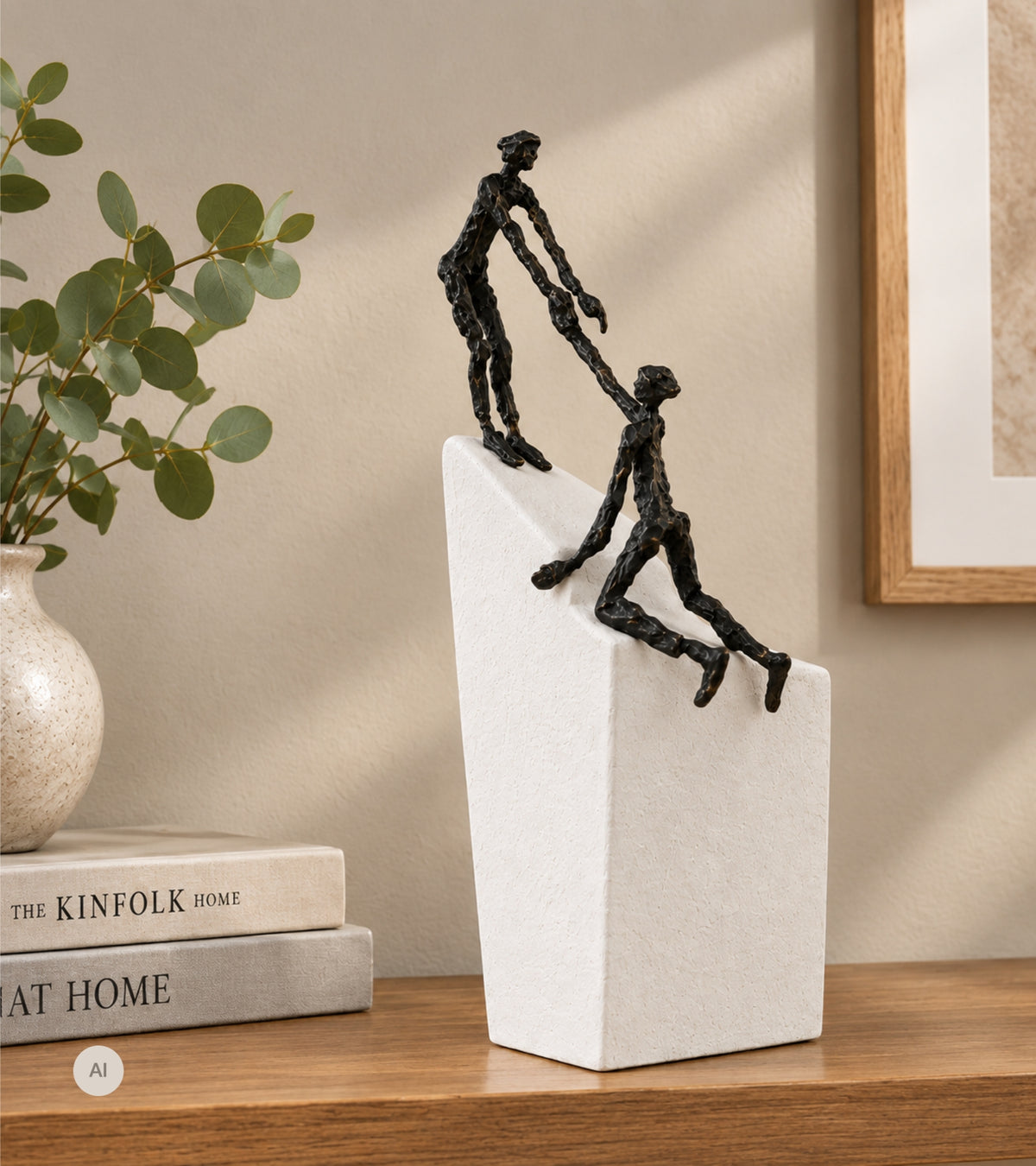 Bronze figur, Når bare man er to