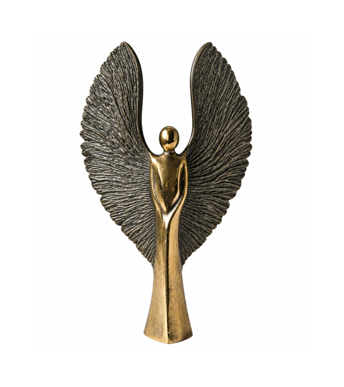Bronzefigur Engel med store vinger, 17 cm