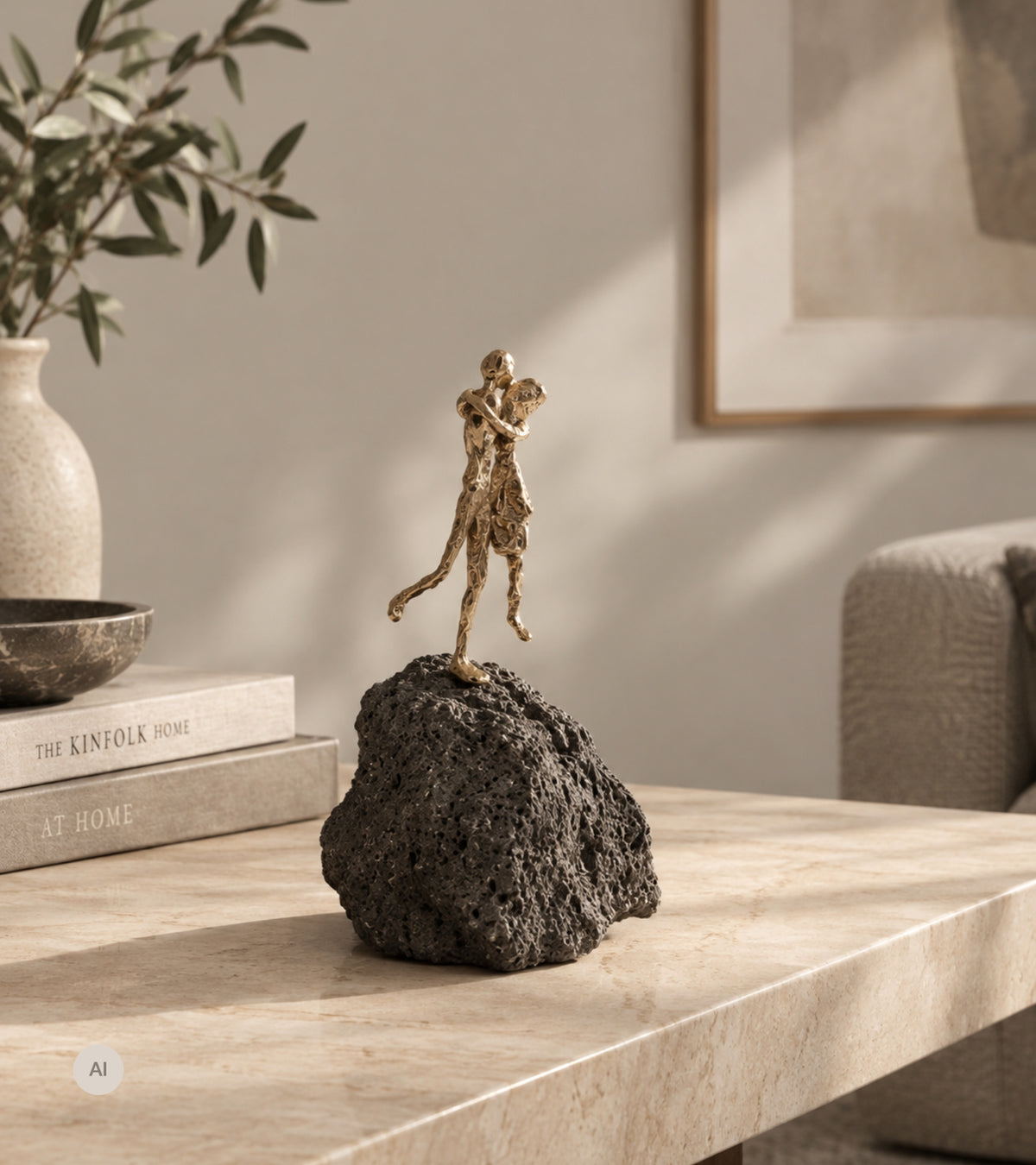 Bronzeskulptur, Skønt å følges ad.