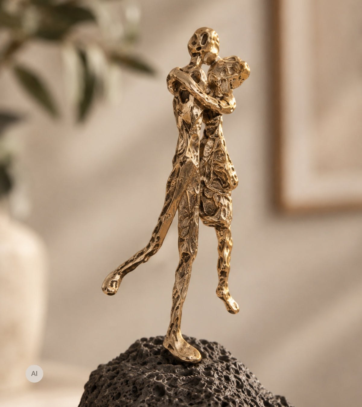Bronzeskulptur, Skønt å følges ad.