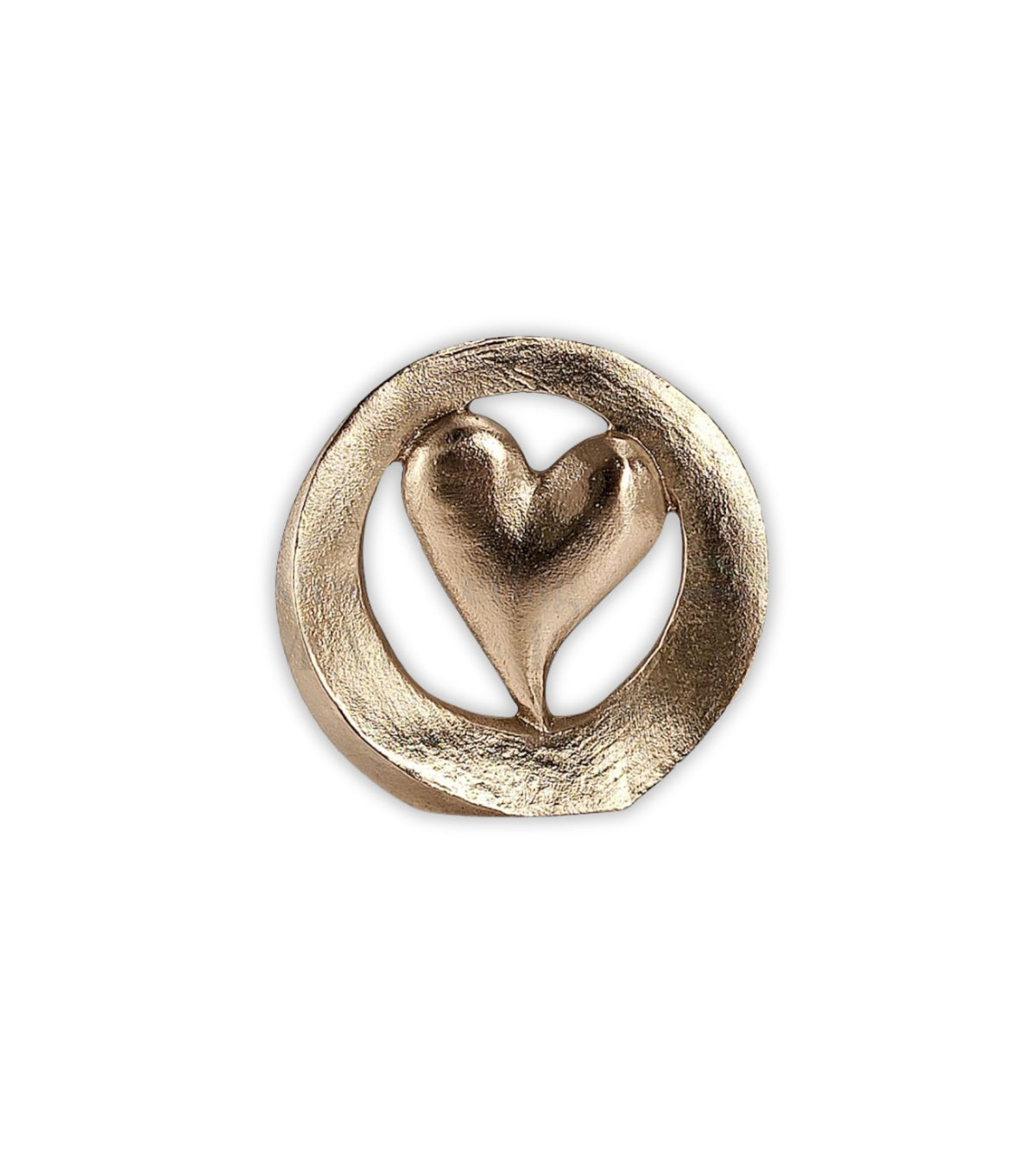 Stående Hjerte i bronze, 8 cm