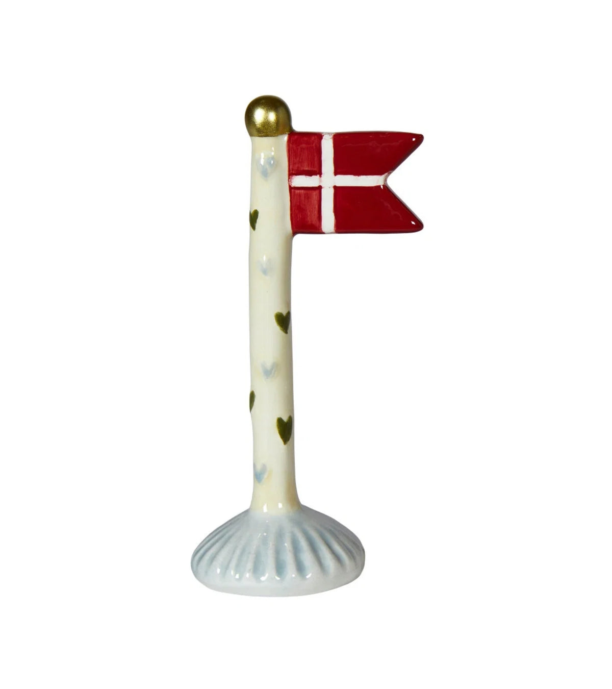 Fødselsdagsflag, Grønne hjerter, 14 cm
