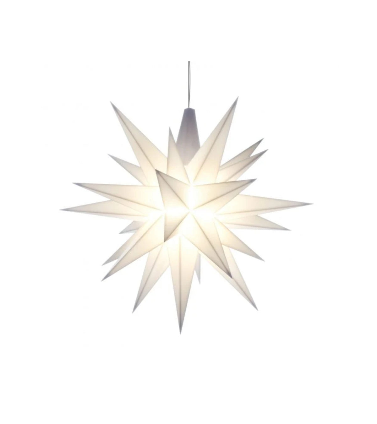 Herrnhuter Stjerne, Hvid, Plast, 13 cm LED