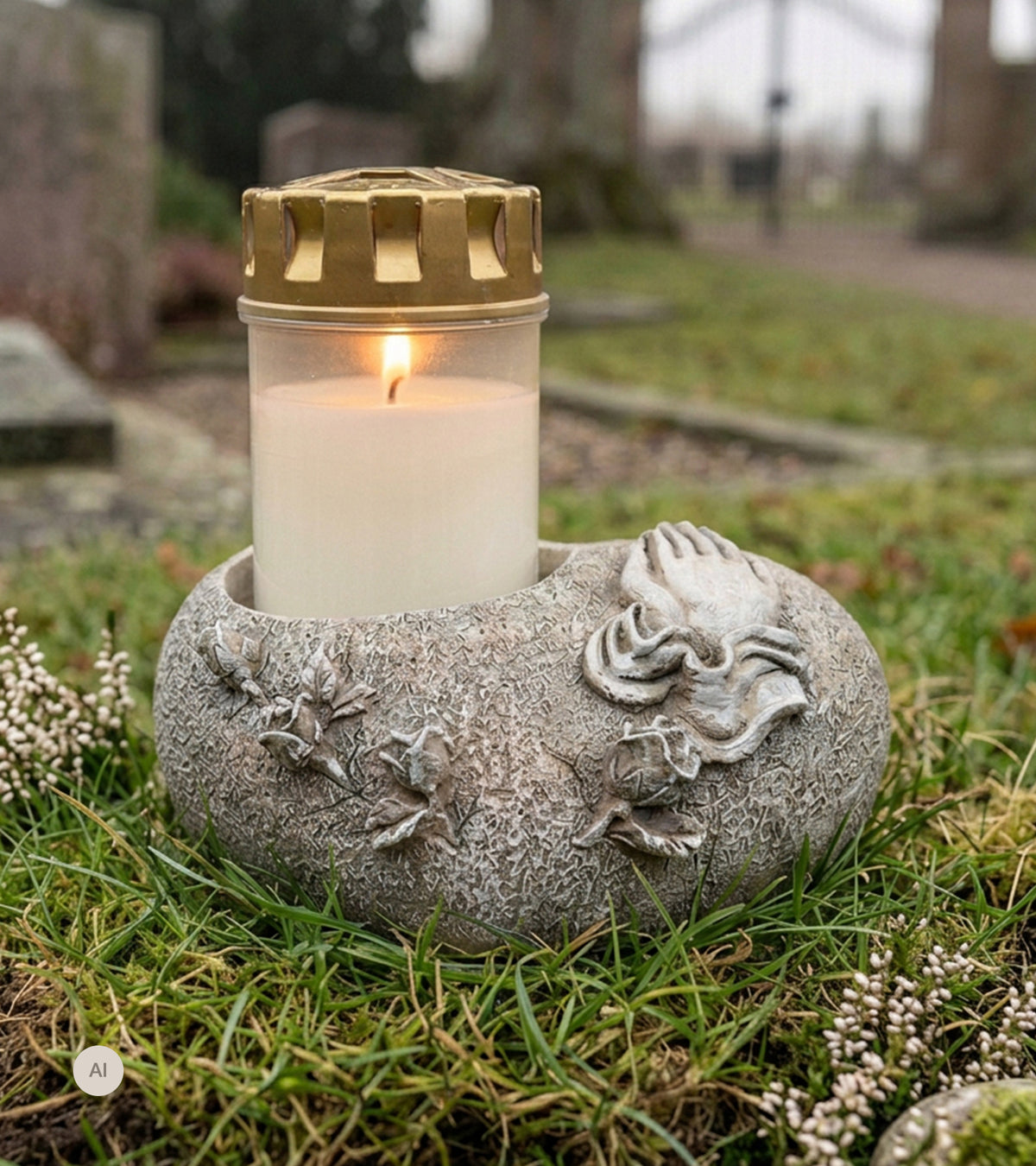 Kirkegårdspynt, Hjertestage til gravlys