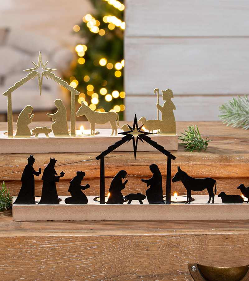 Julekrybbe, adventsstage, Guld