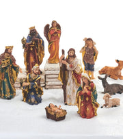 Julekrybbe med løse figurer, 11 dele