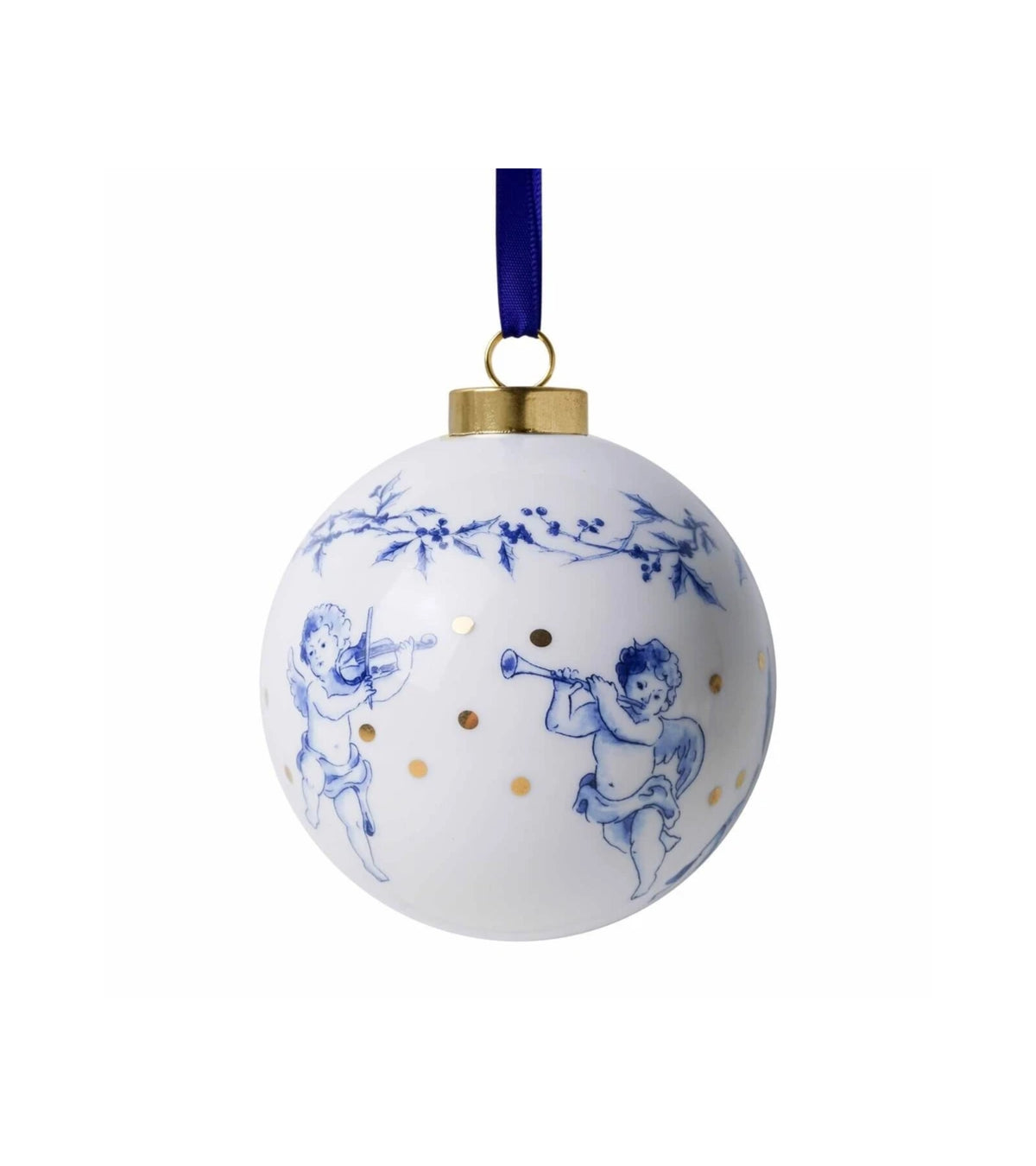 Julekugle med juleengle, Porcelæn