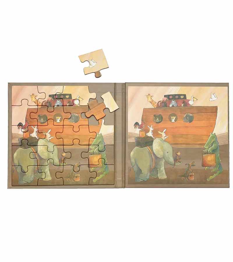 Magnetisk puslespil - Noahs Ark, 2 x 20 brk