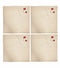 Mundservietter m flag, 4 stk, 100% bomuld,
