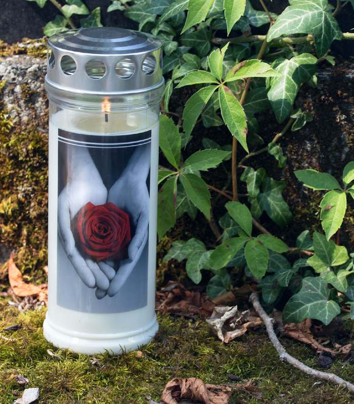 Gravlys, Rose i hånd, dobbelt låg, 7 dage