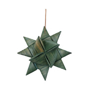 Ophæng, Flettet stjerne, Grøn, 22 cm