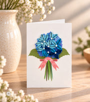 Mini quilling kort, Blomsterbuket