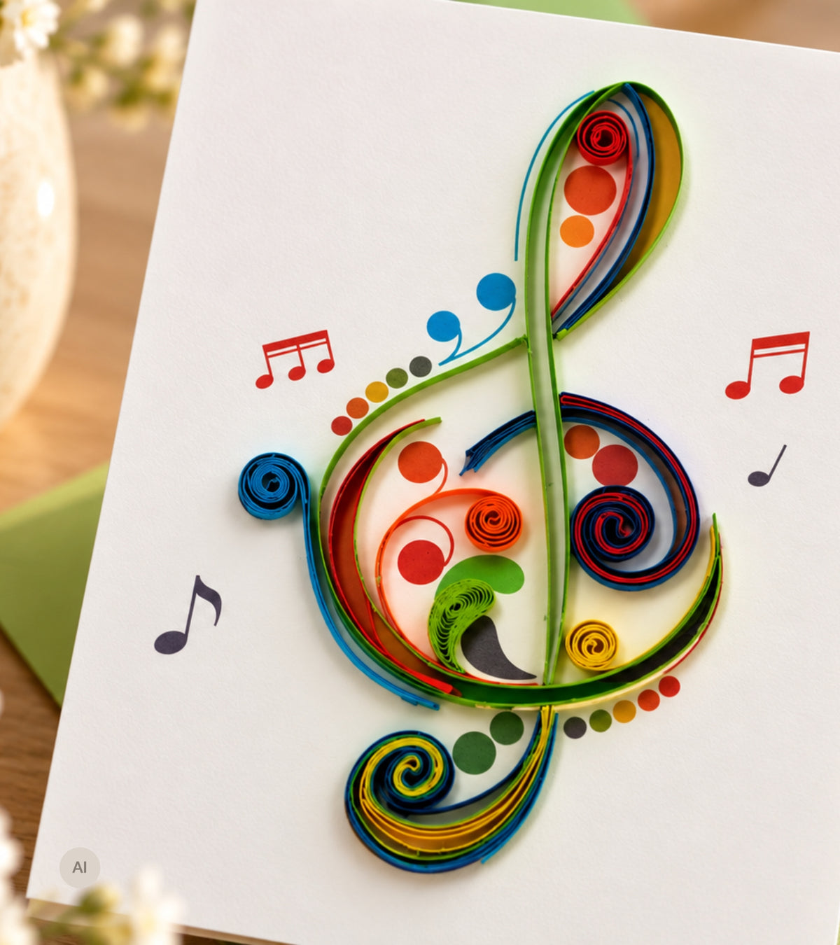Mini quilling kort, Musik
