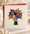 Quilling kort, Farverig buket