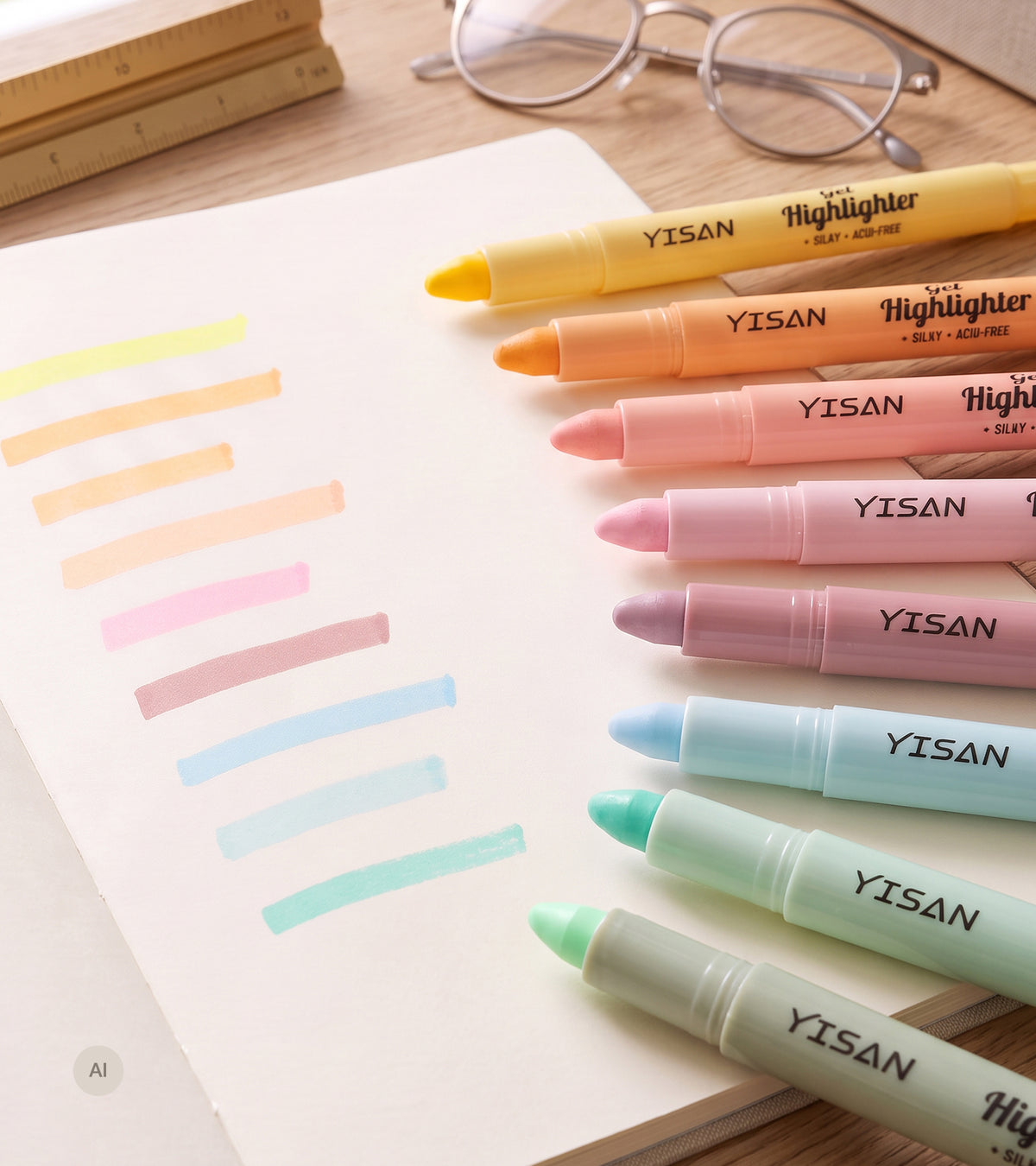 Pastel, Gel Highlighter til bibelen, 8 stk