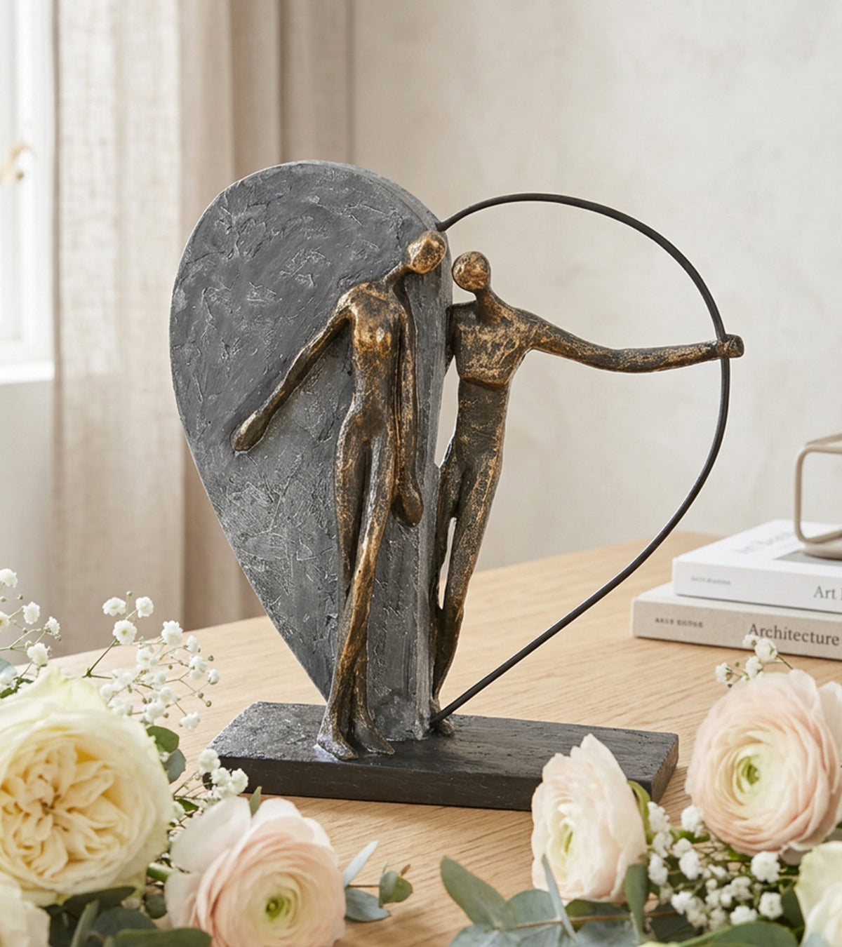 Skulptur af hjerte, parskulptur