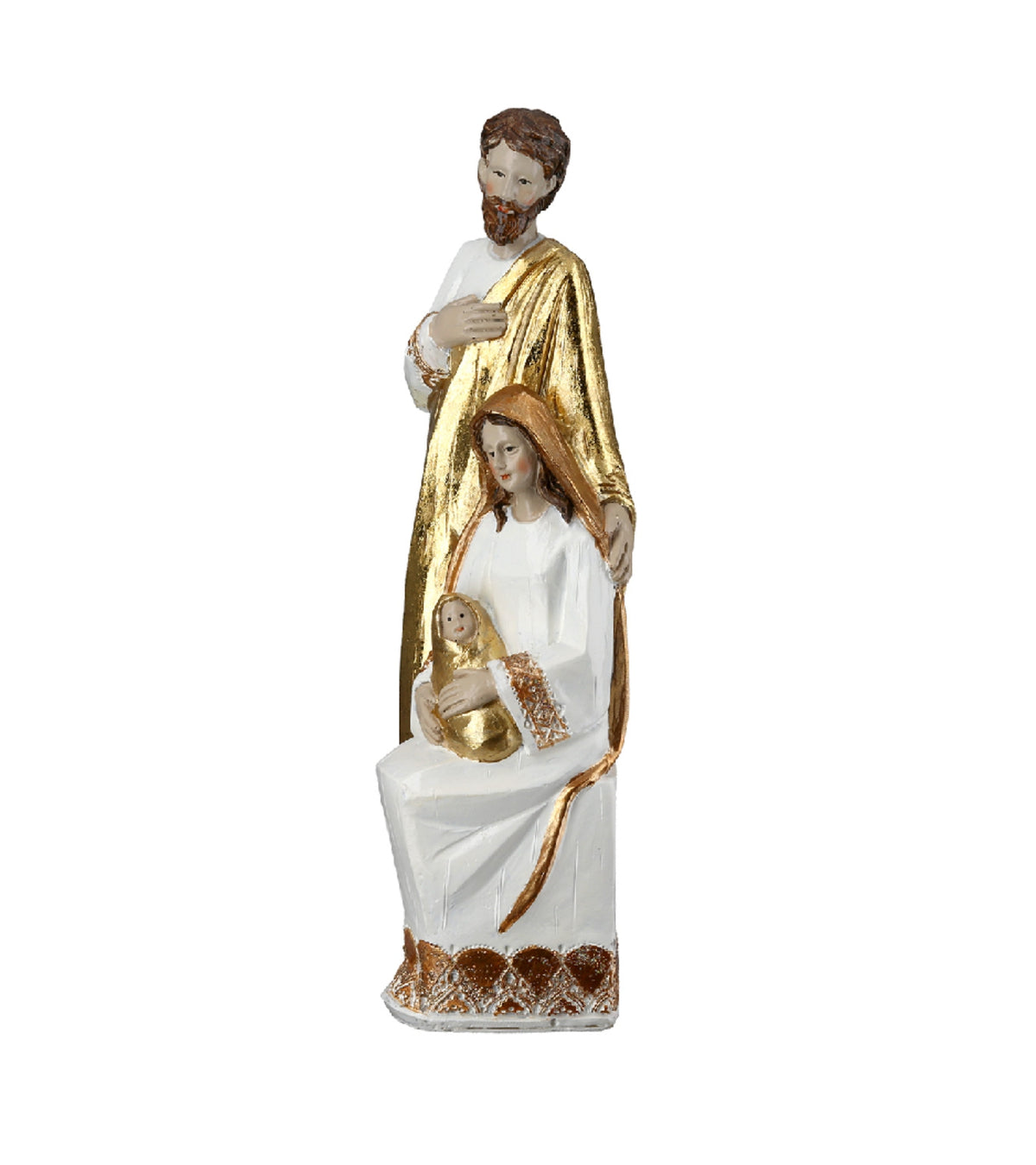 Skulptur, Julekrybbe, 20 cm, Guld