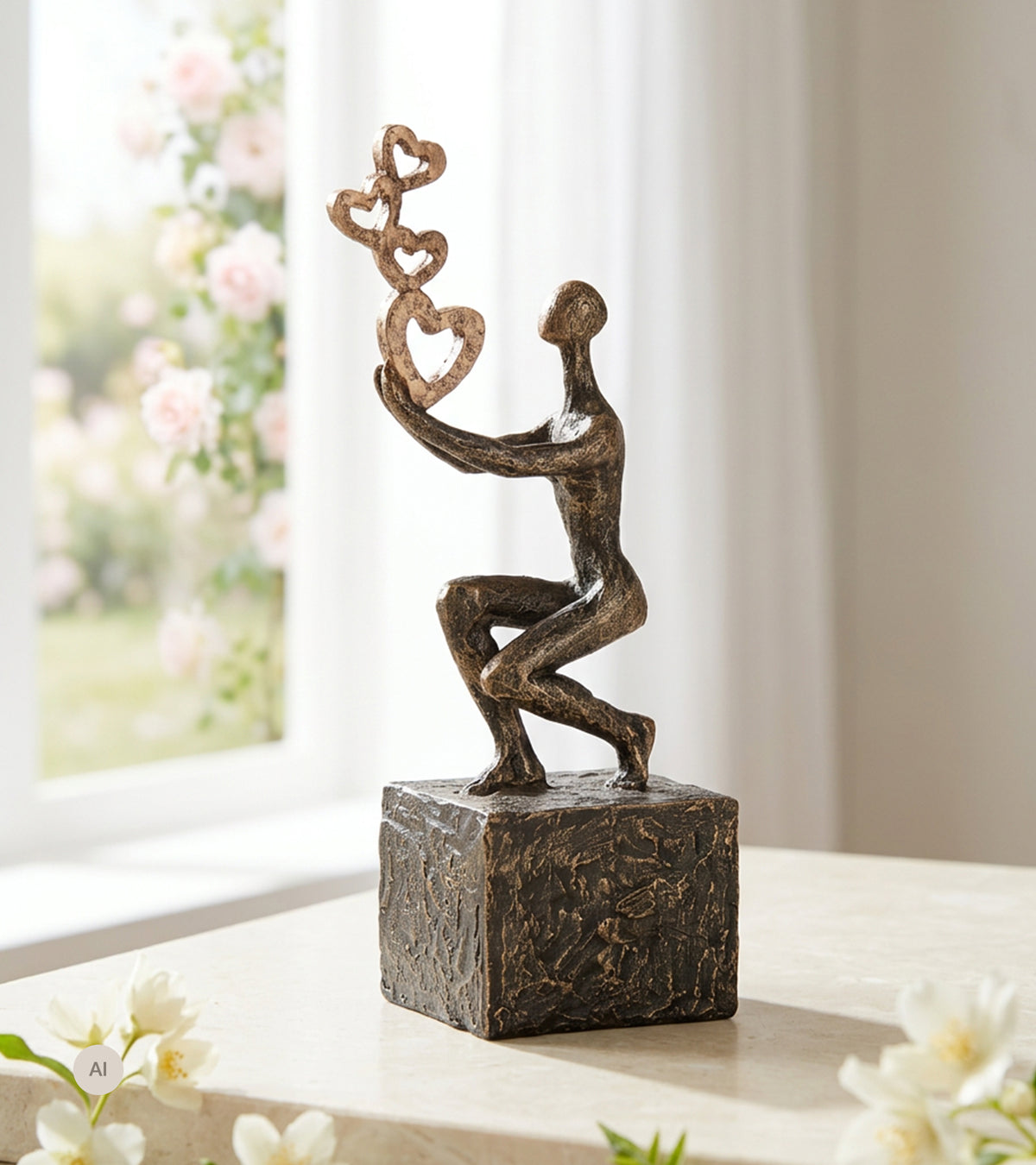 Skulptur: Kærlighed i overflod, H 24 cm