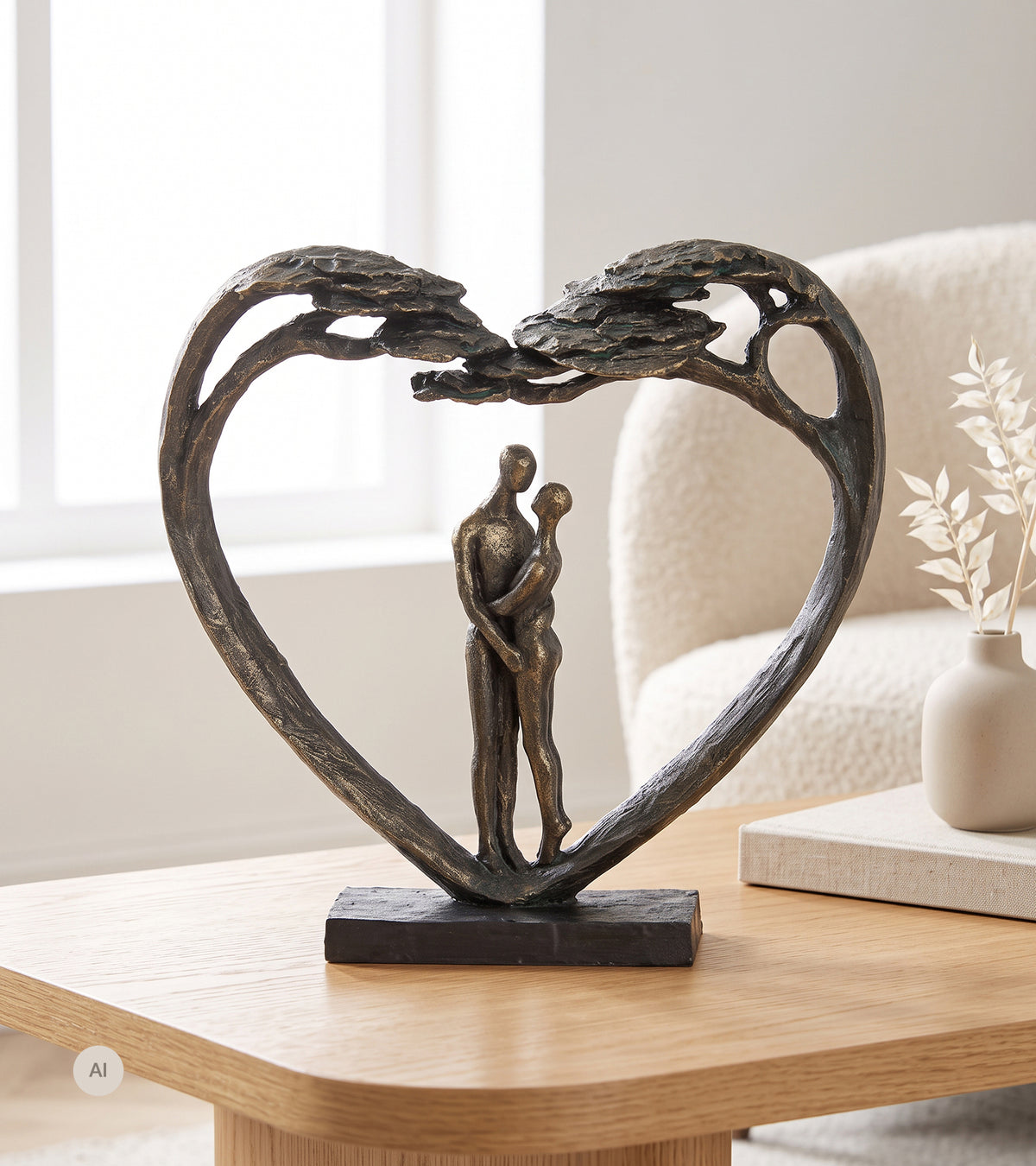 Skulptur, Kærlighedstræet, 32 cm