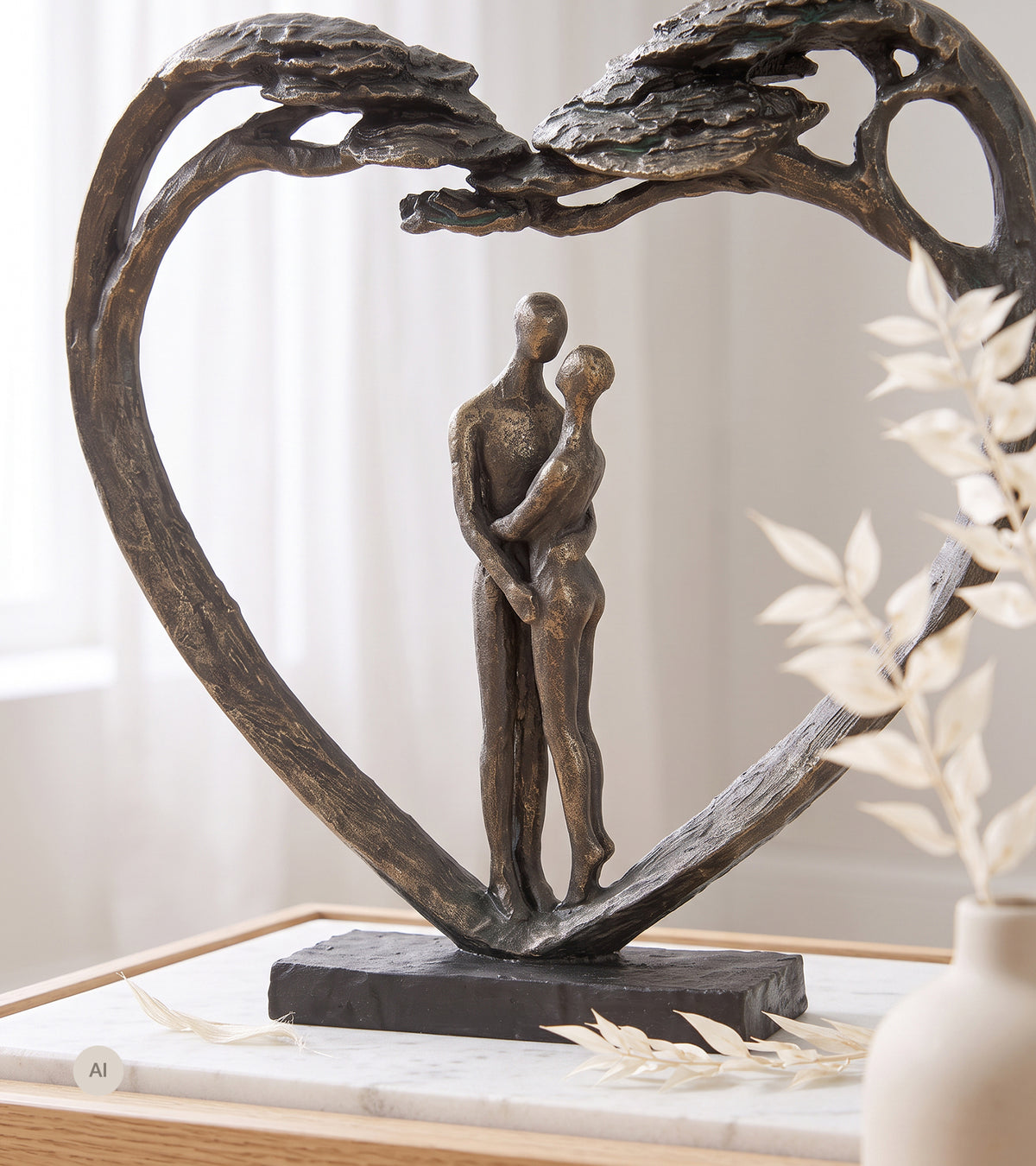 Skulptur, Kærlighedstræet, 32 cm