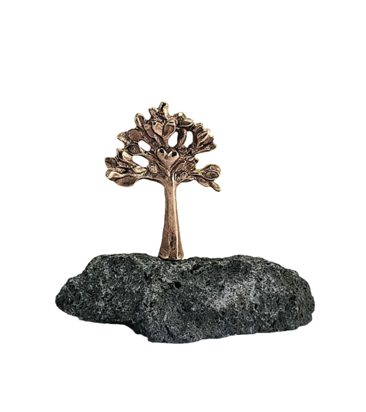 Skulptur, Livets træ i bronze på lavasten