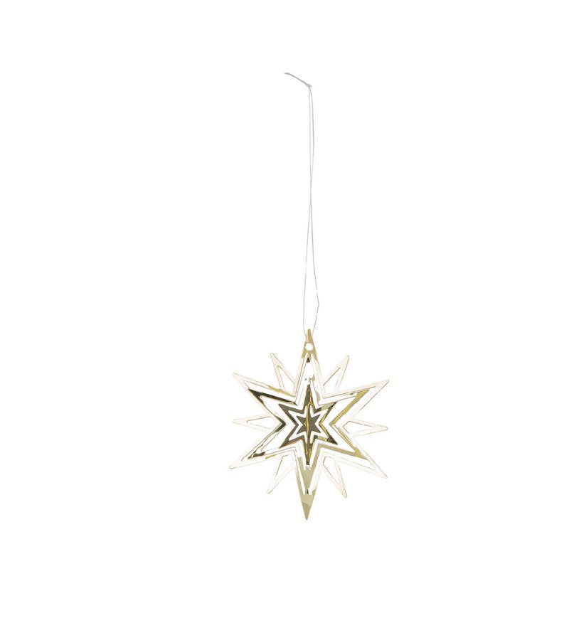 Stjerneophæng guld 3D 8 cm OnlyByGrace
