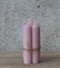 6 stk. Bedelys, Rosa,11 cm