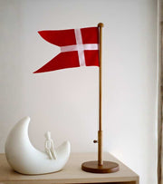 Bord Flagstang i Egetræ, 39 cm