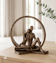 Skulptur, Par Fortrolighed, H 30 cm